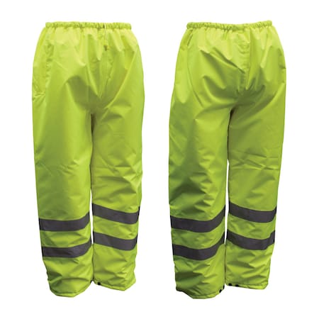 Boss Boss Hi-Vis Insulated Yellow Polyester Rain Pants XL 3NR4000X